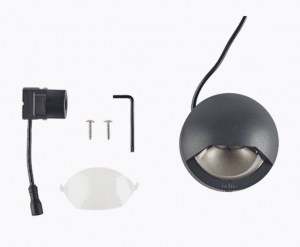 In-Lite Blink Dark Alu Dark Grey 12v Wandverlichting A. van Elk BV